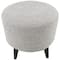 17" Chevron Textured Fabric Stool with Black Wooden Legs